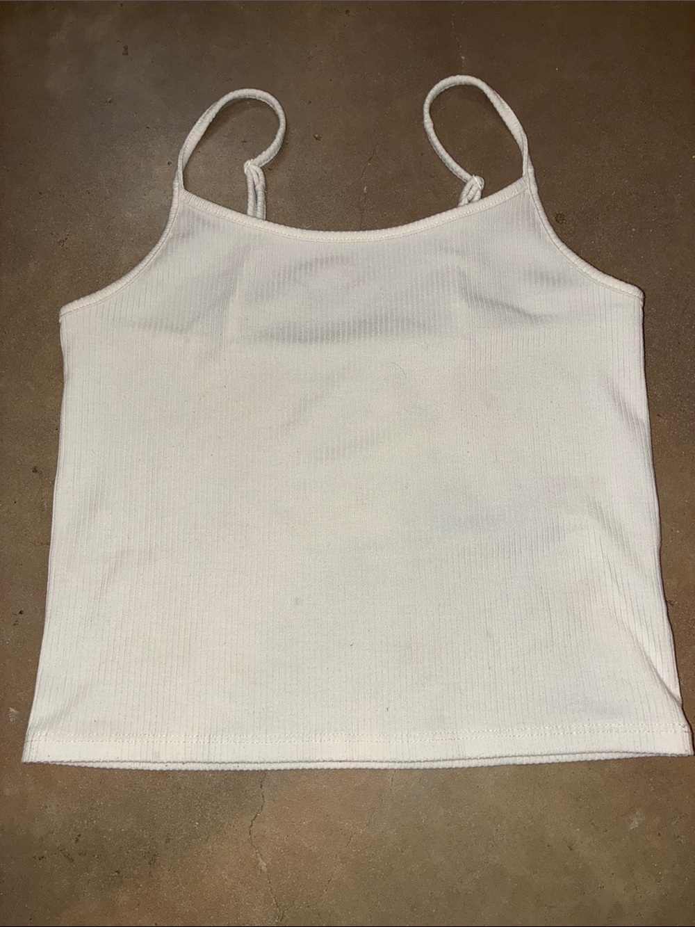 American Eagle Outfitters White Ribbed Spaghetti Strap Camisole